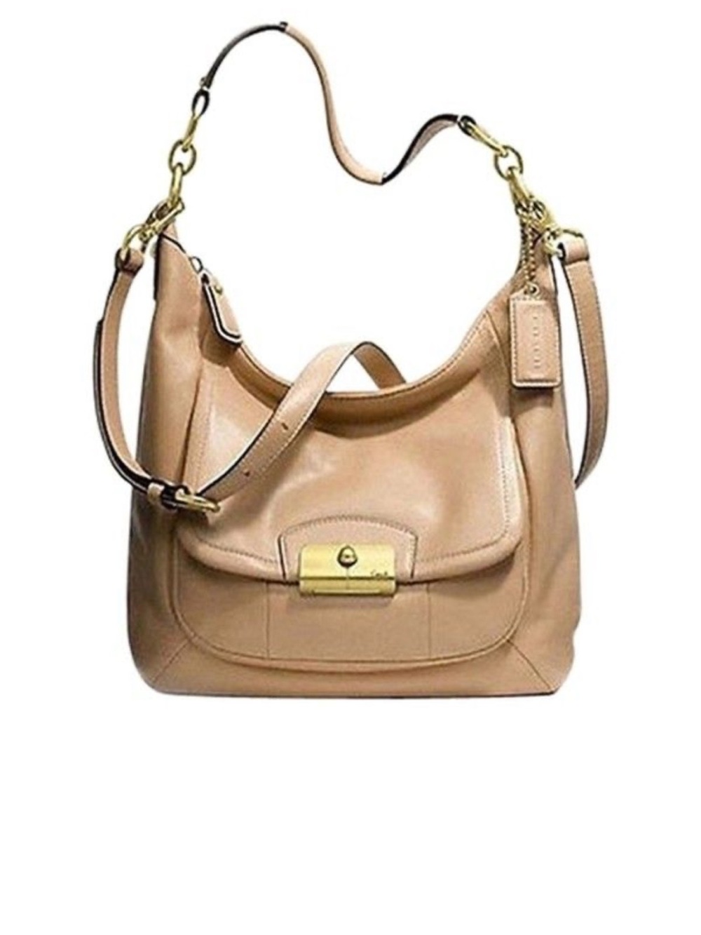 COACH Kristin Leather Crossbody
Beige Convertible Shoulder Bag
